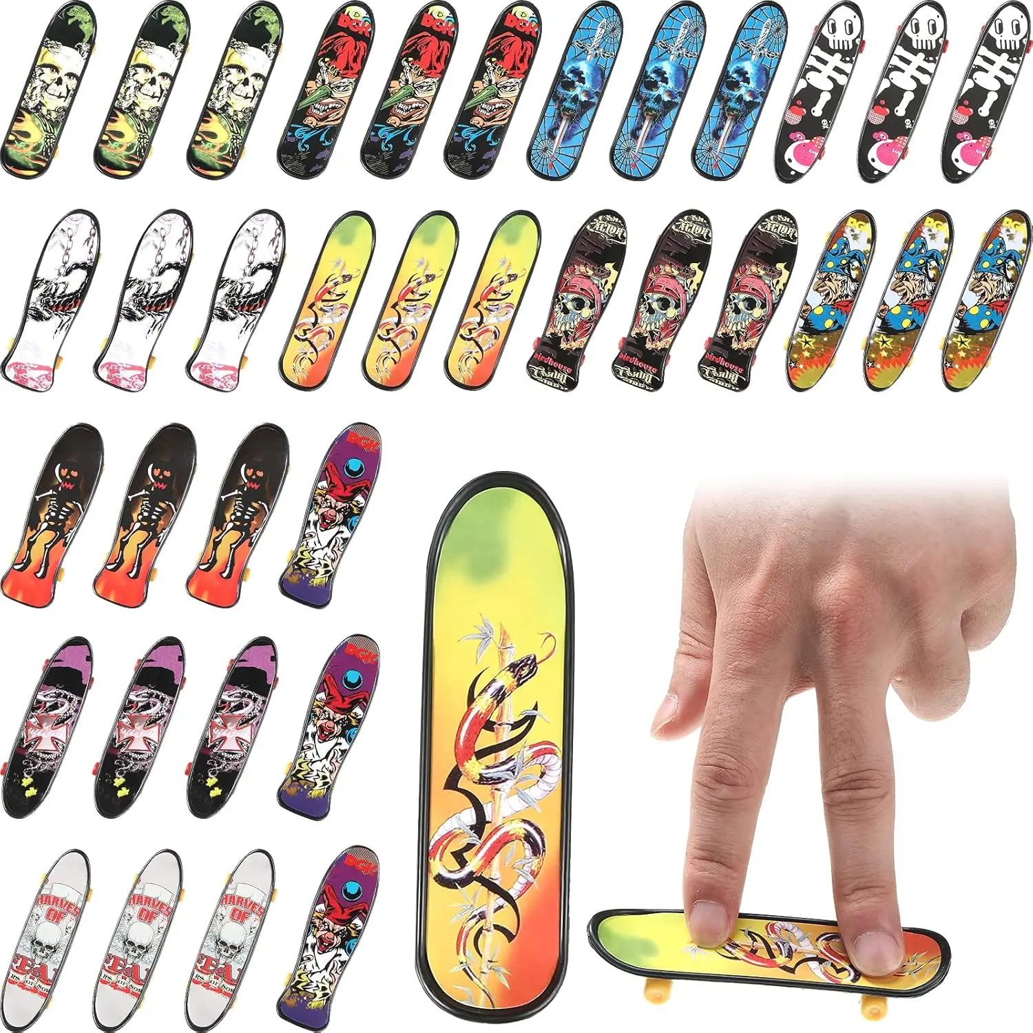 36PCS Mini Finger Skateboards Double Sided Pattern Creative Fingertip Toy for Classroom Prizes Birthday Party Favors
36PCS Mini Finger Skateboards Double Sided Pattern Creative Fingertip Toy for Classroom Prizes Birthday Party Favors
