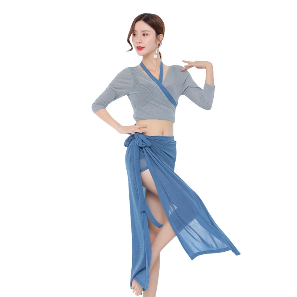 Belly Dance Costume Set Women Oriental Practice Wear Professional Bellydance Top Solid Color Split Long Skirt Set Outfit Clothes
Belly Dance Costume Set Women Oriental Practice Wear Professional Bellydance Top Solid Color Split Long Skirt Set Outfit Clothes
