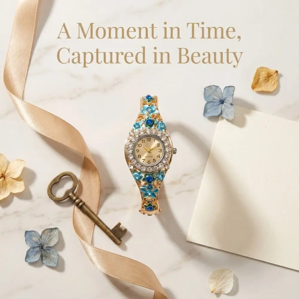Rich In Flowers Vintage Watch Round Dial Crystal Jewelry Ladies Wristwatch Rhinestone Bracelet Versatile Design
Rich In Flowers Vintage Watch Round Dial Crystal Jewelry Ladies Wristwatch Rhinestone Bracelet Versatile Design