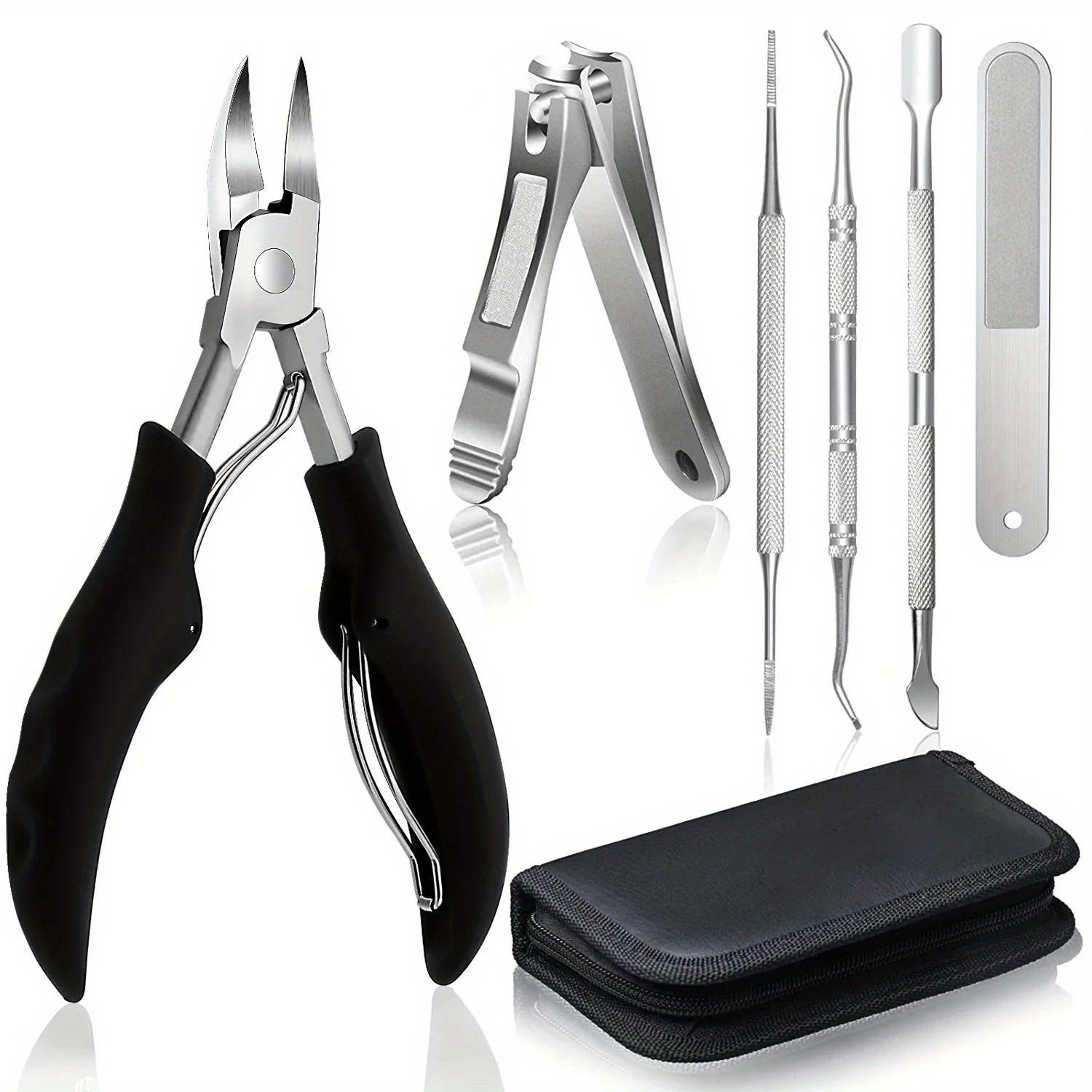 Manicure Set Pedicure Kit Nail Clipper Stainless Steel Professional Nail Cutter Tools Ingrown Toenails Nipper with Travel Case
Manicure Set Pedicure Kit Nail Clipper Stainless Steel Professional Nail Cutter Tools Ingrown Toenails Nipper with Travel Case