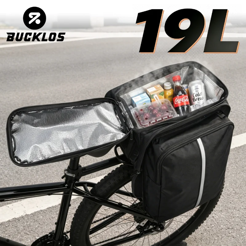 BUCKLOS 19L MTB Bicycle Carrier Bag Rear Rack Bike Trunk Bag Luggage Pannier Back Seat Double Side Cycling Durable Travel Bags
BUCKLOS 19L MTB Bicycle Carrier Bag Rear Rack Bike Trunk Bag Luggage Pannier Back Seat Double Side Cycling Durable Travel Bags