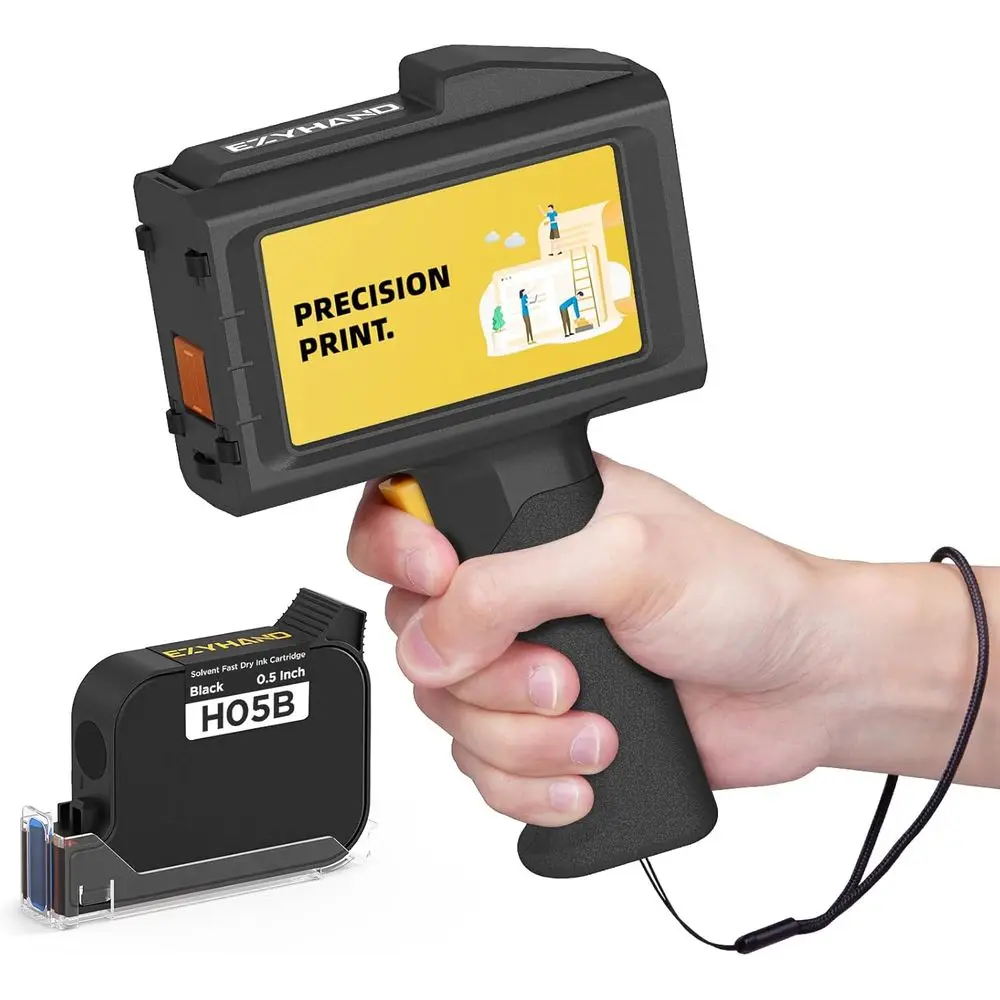 Lightweight 0.5 Handheld Inkjet Printer for Plastic, Carton, Wood, Metal, and Glass with 42ml Quick-Dry Black Ink
Lightweight 0.5 Handheld Inkjet Printer for Plastic, Carton, Wood, Metal, and Glass with 42ml Quick-Dry Black Ink