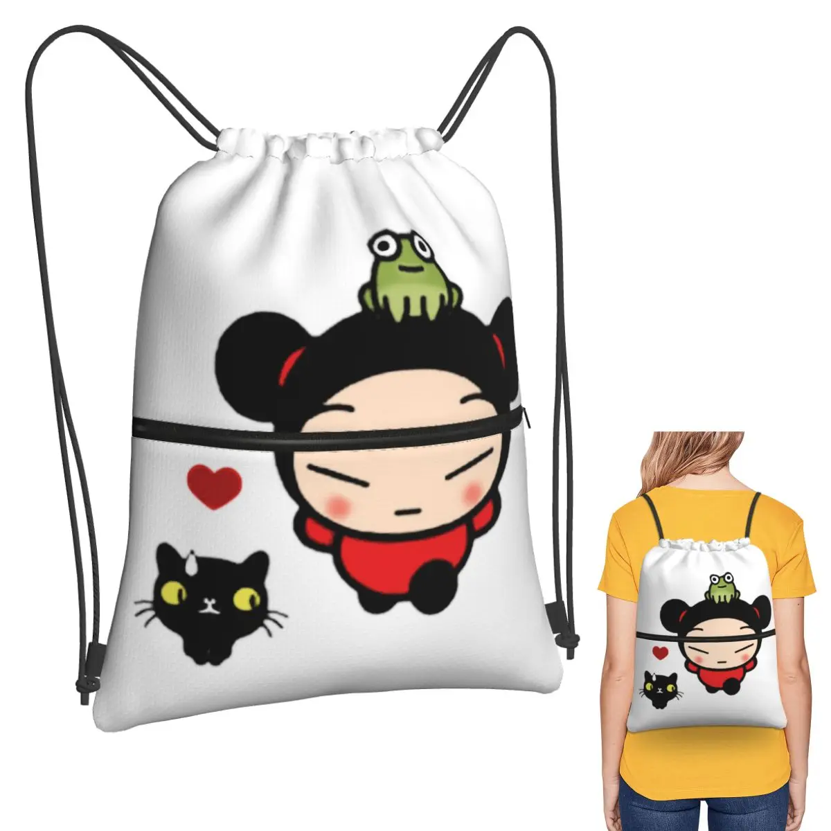 Милые мультяшные рюкзаки Pucca, повседневные сумки на шнурке, спортивные сумки, сумки для книг для мужчин и женщин, школьные сумки
Милые мультяшные рюкзаки Pucca, повседневные сумки на шнурке, спортивные сумки, сумки для книг для мужчин и женщин, школьные сумки