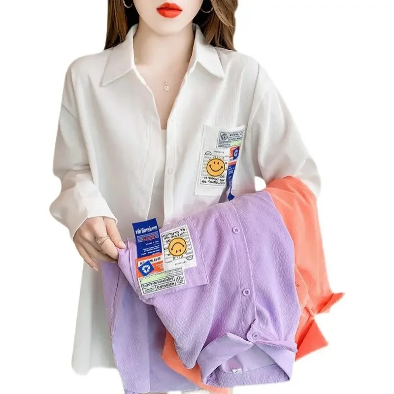 Corduroy Jacket Women's Spring Autumn 2025 New Korean Coat Long Loose Shirt Ladies Joker Stitching Outwear Fashion Overcoat Tops
Corduroy Jacket Women's Spring Autumn 2025 New Korean Coat Long Loose Shirt Ladies Joker Stitching Outwear Fashion Overcoat Tops
