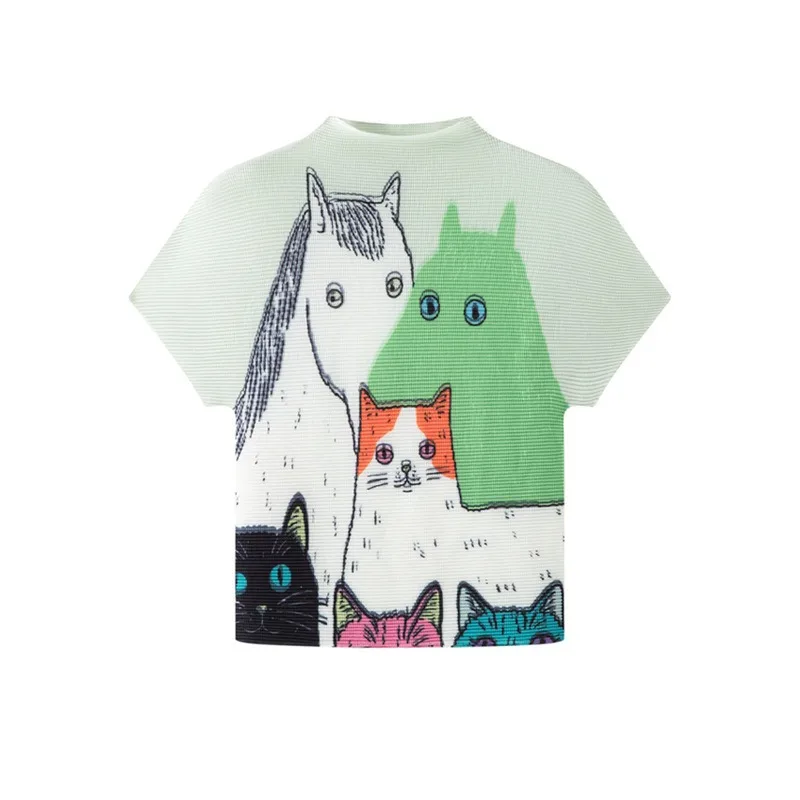Женская плиссированная футболка Miyake с классическим круглым вырезом и коротким рукавом, новинка лета 2026, универсальный эластичный пуловер с плиссировкой
Женская плиссированная футболка Miyake с классическим круглым вырезом и коротким рукавом, новинка лета 2026, универсальный эластичный пуловер с плиссировкой