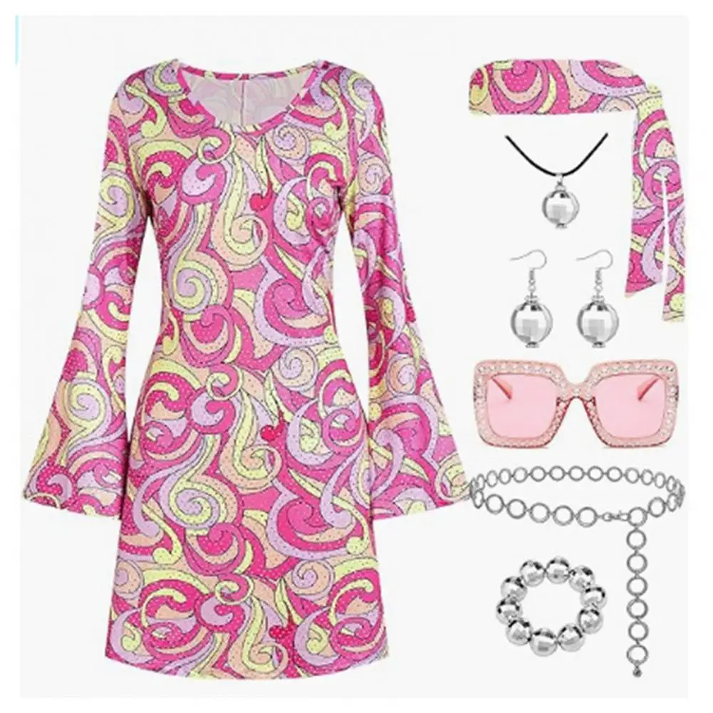 1 Set 70s Disco Outfit Women 70's Dress Costume Clothes Accessories Jewelry Halloween Cosplay Dance Party Bronzing Evening Dress
1 Set 70s Disco Outfit Women 70's Dress Costume Clothes Accessories Jewelry Halloween Cosplay Dance Party Bronzing Evening Dress
