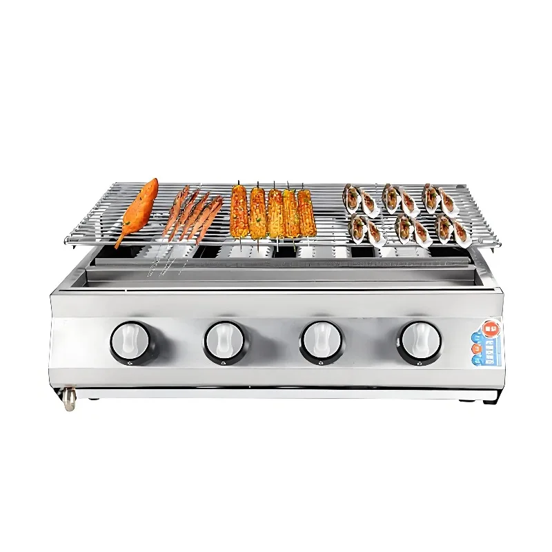 Commercial Smokeless Liquefied Gas BBQ Grill Stainless Steel Outdoor Street Food Skewers Machine Backyard Barbeque Camping
Commercial Smokeless Liquefied Gas BBQ Grill Stainless Steel Outdoor Street Food Skewers Machine Backyard Barbeque Camping