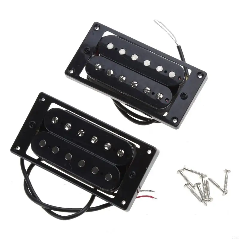 77HC Electric Guitar Humbuckers Pickups Double Coil Guitar Bridge & Neck Pickups Set
77HC Electric Guitar Humbuckers Pickups Double Coil Guitar Bridge & Neck Pickups Set