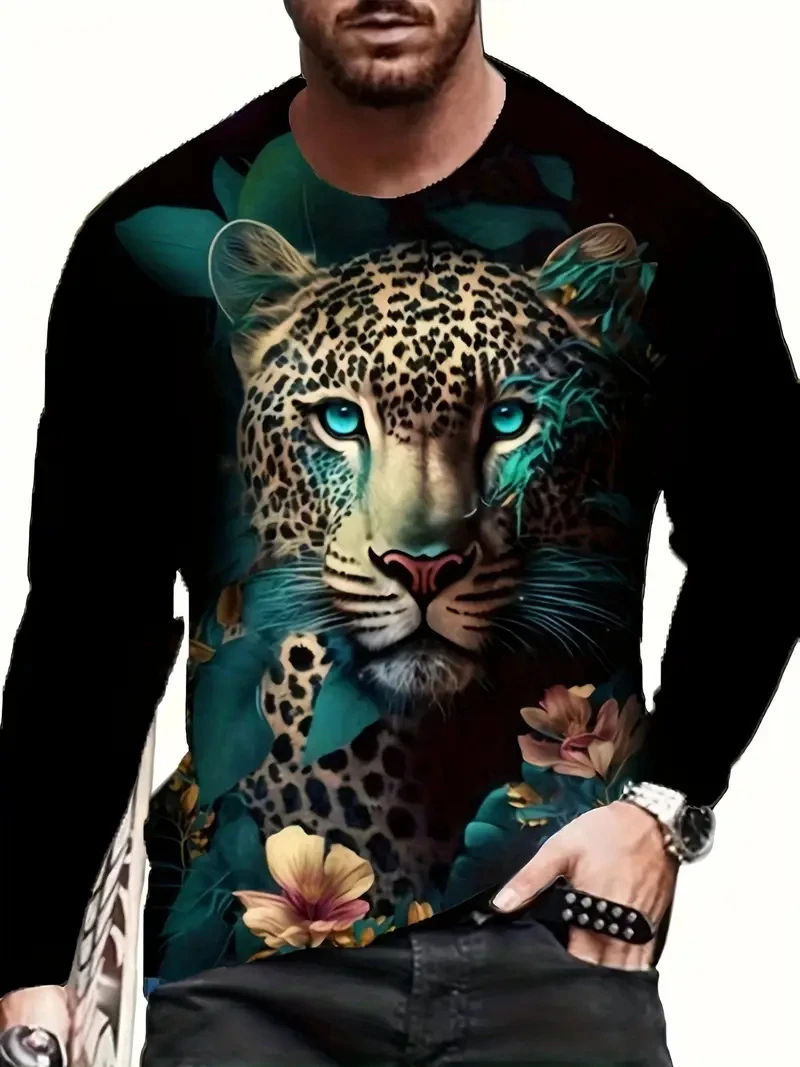 Y2k Men's Long Sleeve T-Shirt 3d Print Fashion Animal Leopard Graphics T Shirts Spring Autumn Hip Hop Tops Men Oversize Clothing
Y2k Men's Long Sleeve T-Shirt 3d Print Fashion Animal Leopard Graphics T Shirts Spring Autumn Hip Hop Tops Men Oversize Clothing