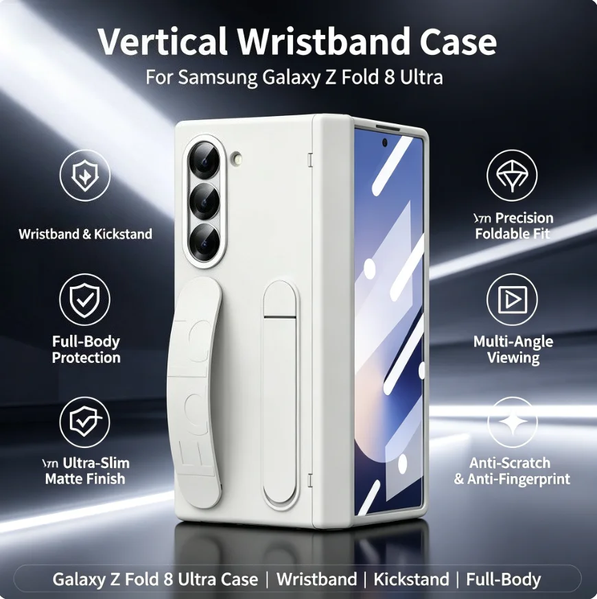Premium Wristband Kickstand With Hinge & Integrated Screen Film Case For Samsung Z Fold 8 Ultra 7 6 5 Full Body Protection Cover
Premium Wristband Kickstand With Hinge & Integrated Screen Film Case For Samsung Z Fold 8 Ultra 7 6 5 Full Body Protection Cover