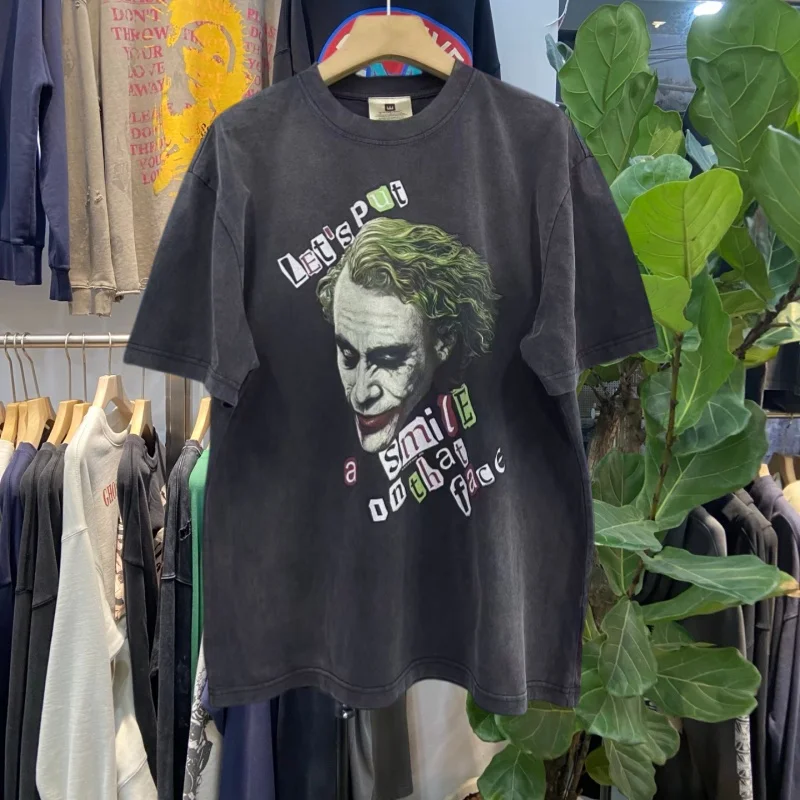 Retro American Street Sle Clown Print ort Sve T-irt ex Worn-In Look Casual Top Pure Cotton oulder-Length Sve
Retro American Street Sle Clown Print ort Sve T-irt ex Worn-In Look Casual Top Pure Cotton oulder-Length Sve