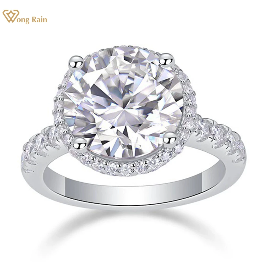 Wong Rain Classic 925 Sterling Silver 3EX VVS1 D Color Round Cut 5CT Real Moissanite Diamonds Gems Engagement Rings Fine Jewelry
Wong Rain Classic 925 Sterling Silver 3EX VVS1 D Color Round Cut 5CT Real Moissanite Diamonds Gems Engagement Rings Fine Jewelry
