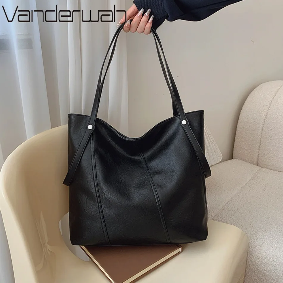 Women Tote Bag Large Capacity Soft Pu Leather Shoulder Bags Designer High-quality Solid Color Handbags for Women 2025 Sac A Main
Women Tote Bag Large Capacity Soft Pu Leather Shoulder Bags Designer High-quality Solid Color Handbags for Women 2025 Sac A Main
