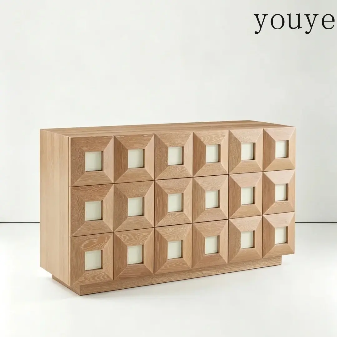 geometric hollow wooden side cabinet three-dimensional relief retro three-dimensional square storage cabinet art style
geometric hollow wooden side cabinet three-dimensional relief retro three-dimensional square storage cabinet art style