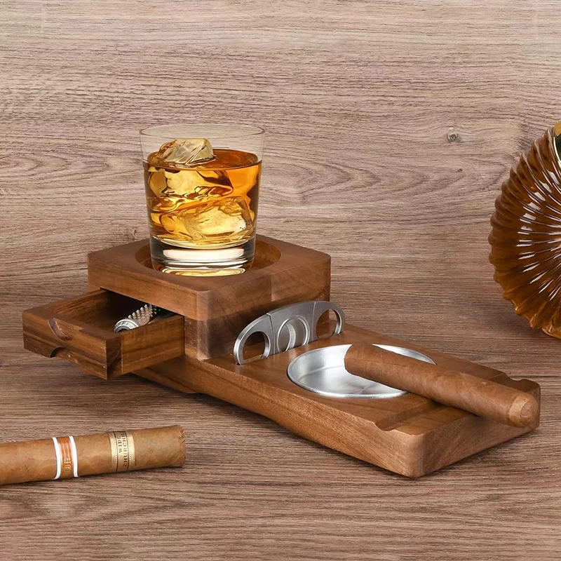2026 New Cigar Ashtray Wooden Coasters, Whiskey Glass Tray With Storage Drawer, Cigar Holder For Home Use, Household Ashtray
2026 New Cigar Ashtray Wooden Coasters, Whiskey Glass Tray With Storage Drawer, Cigar Holder For Home Use, Household Ashtray