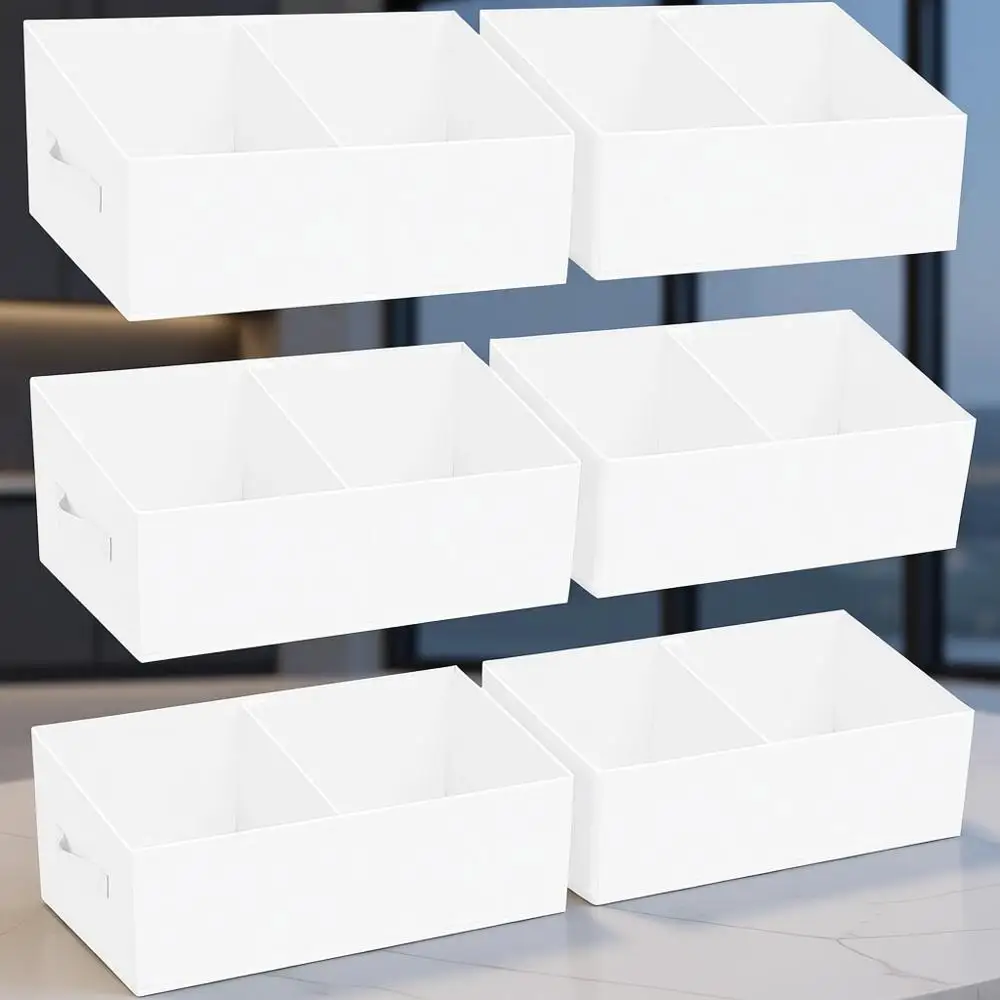 6-Pack Fabric Trapezoid Storage Bins with Handles for Closet Organizer, Ideal for Clothes, Towels, Books, Toys, and More, White
6-Pack Fabric Trapezoid Storage Bins with Handles for Closet Organizer, Ideal for Clothes, Towels, Books, Toys, and More, White