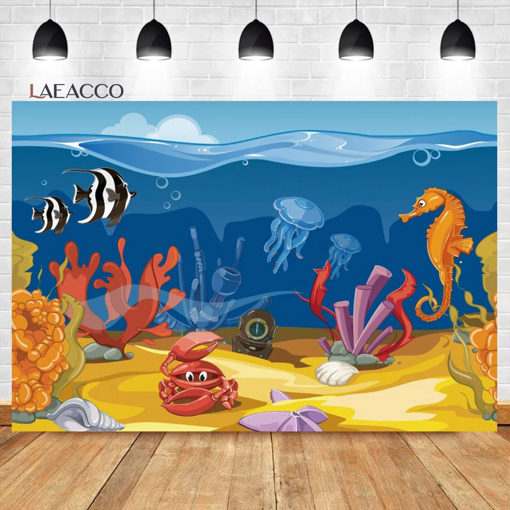 Laeacco Undersea World Cartoon Creature Baby Shower Photo Backdrop Kid Child Birthday Portrait Customized Photography Background
Laeacco Undersea World Cartoon Creature Baby Shower Photo Backdrop Kid Child Birthday Portrait Customized Photography Background