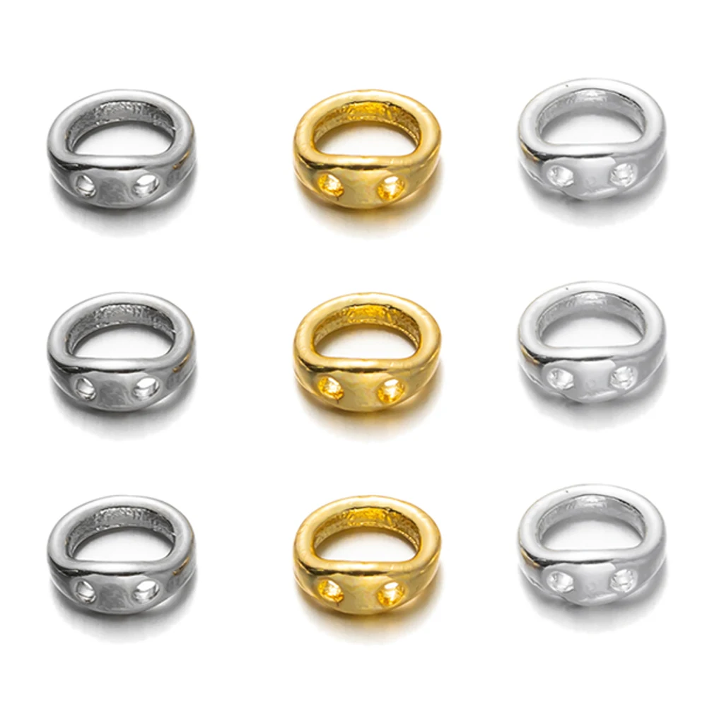 20/40Pcs 18K Gold Double Hole Connector Rings Jewelry Clasps For DIY Bracelet Necklace Accessories Jewellery Making Supplies
20/40Pcs 18K Gold Double Hole Connector Rings Jewelry Clasps For DIY Bracelet Necklace Accessories Jewellery Making Supplies