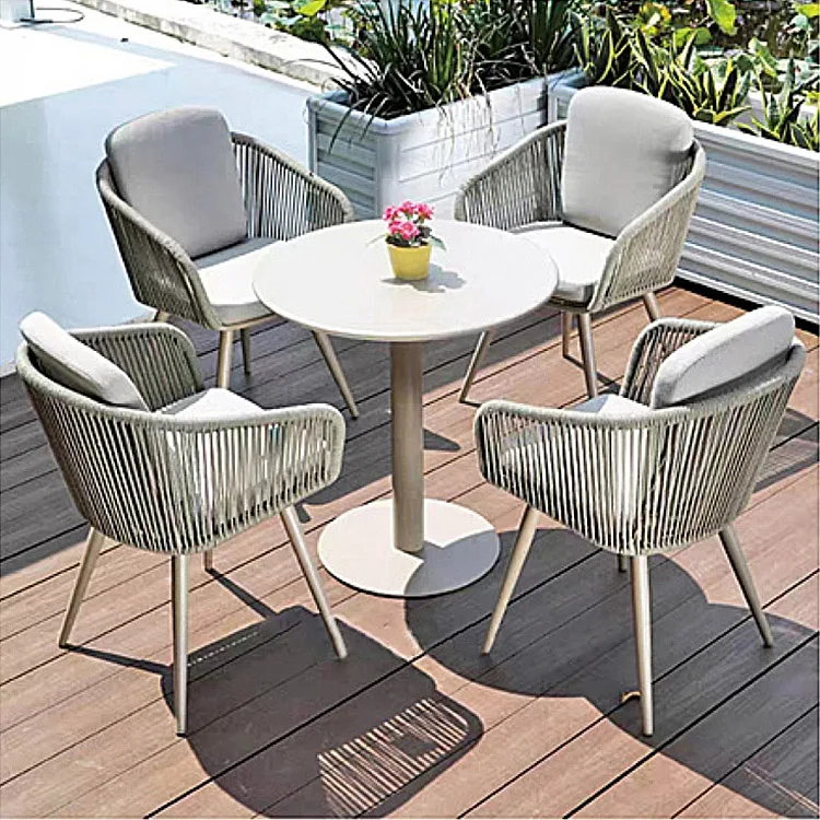 # Outdoor Hotel Outdoor Aluminum Garden Furniture Waterproof Rope Outdoor Table Set
# Outdoor Hotel Outdoor Aluminum Garden Furniture Waterproof Rope Outdoor Table Set