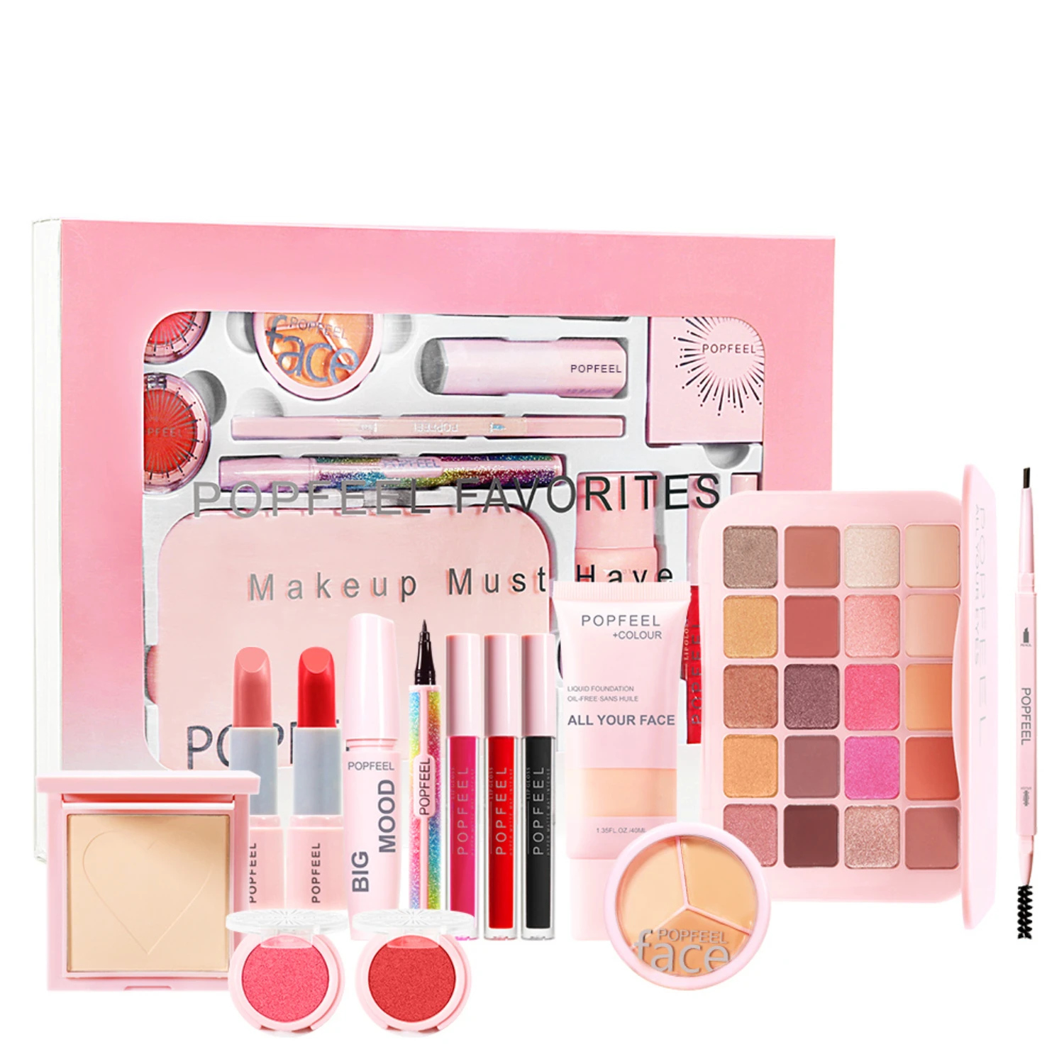 Enhance Beauty and Confidence with Perfect Valentine's Day Gift for Women and Girls - POPFEEL Daily Makeup Cosmetics Gift Box Se
Enhance Beauty and Confidence with Perfect Valentine's Day Gift for Women and Girls - POPFEEL Daily Makeup Cosmetics Gift Box Se