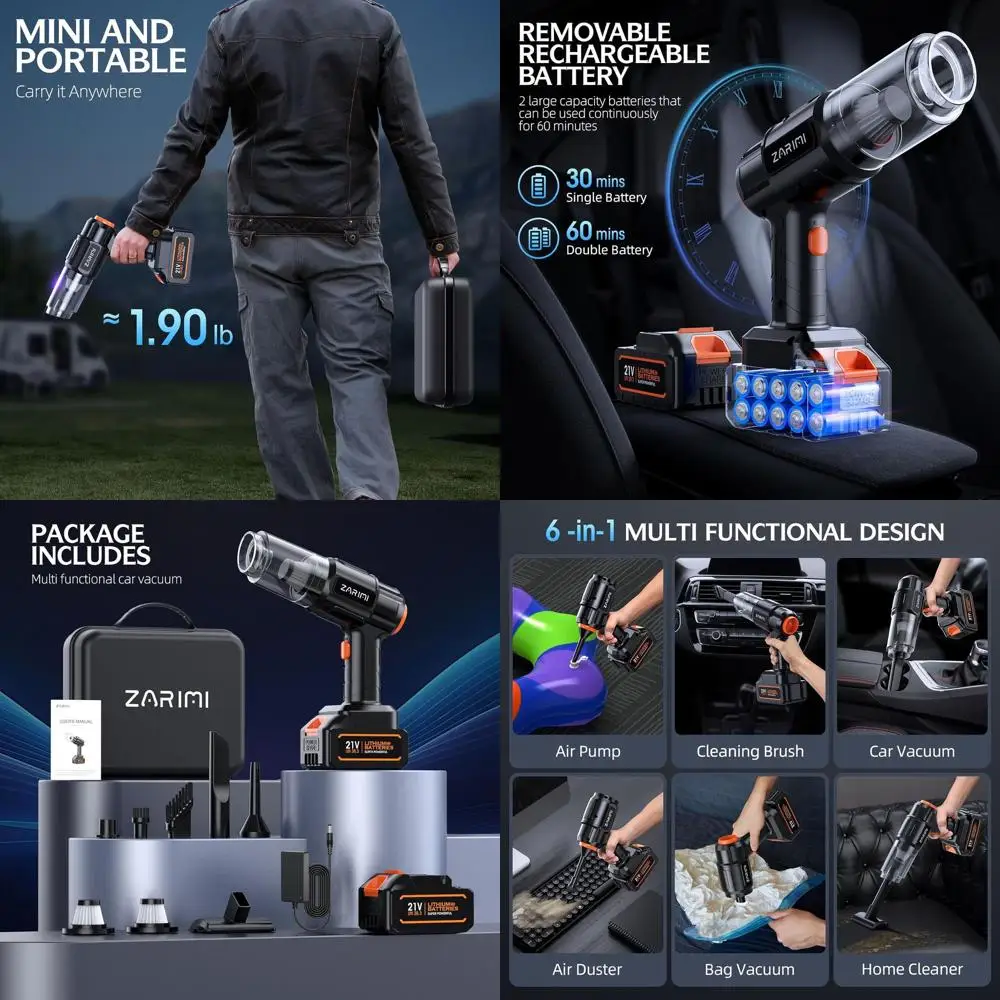 Беспроводной пылесос высокой мощности 50000 Па, 2 аккумулятора и зарядное устройство, портативный пылесос 6-в-1 для дома, автомобиля, шерсти животных, графита
Беспроводной пылесос высокой мощности 50000 Па, 2 аккумулятора и зарядное устройство, портативный пылесос 6-в-1 для дома, автомобиля, шерсти животных, графита