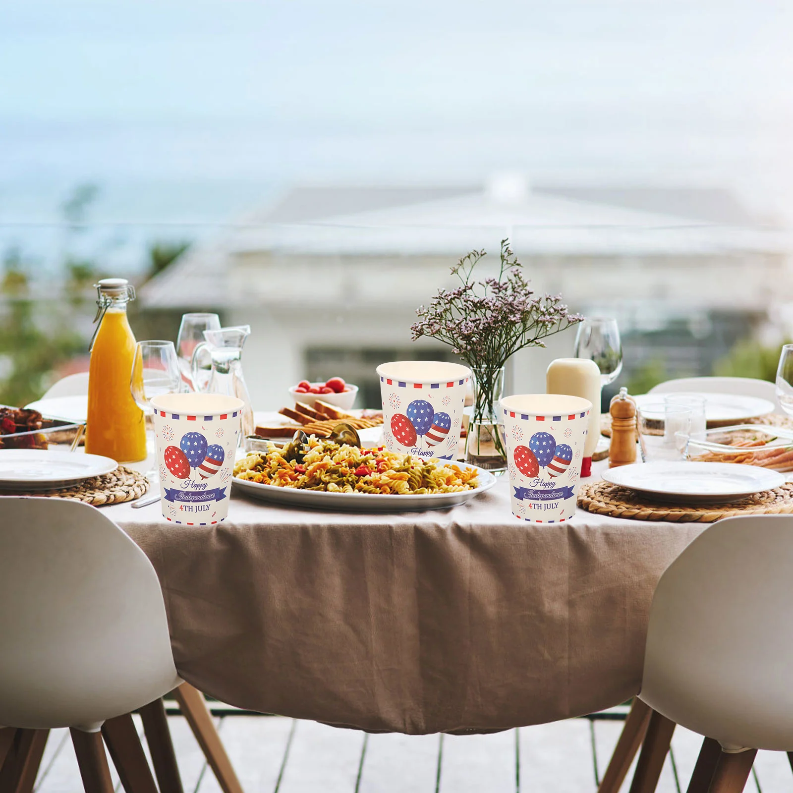 48Pcs 4th of July Theme Paper Cups American Flag Printing Party Supply Practical Bright Color Smooth Touch Indoor Outdoor Use
48Pcs 4th of July Theme Paper Cups American Flag Printing Party Supply Practical Bright Color Smooth Touch Indoor Outdoor Use