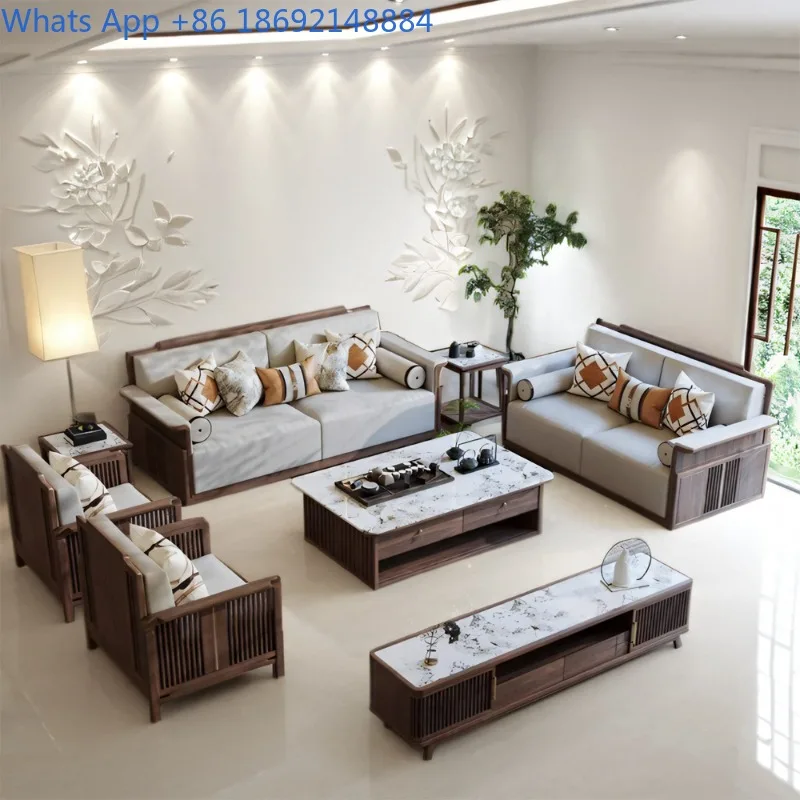 New Chinese Style Solid Wood Black Walnut Sofa Set Zen Villa Zen Aesthetic Furniture
New Chinese Style Solid Wood Black Walnut Sofa Set Zen Villa Zen Aesthetic Furniture