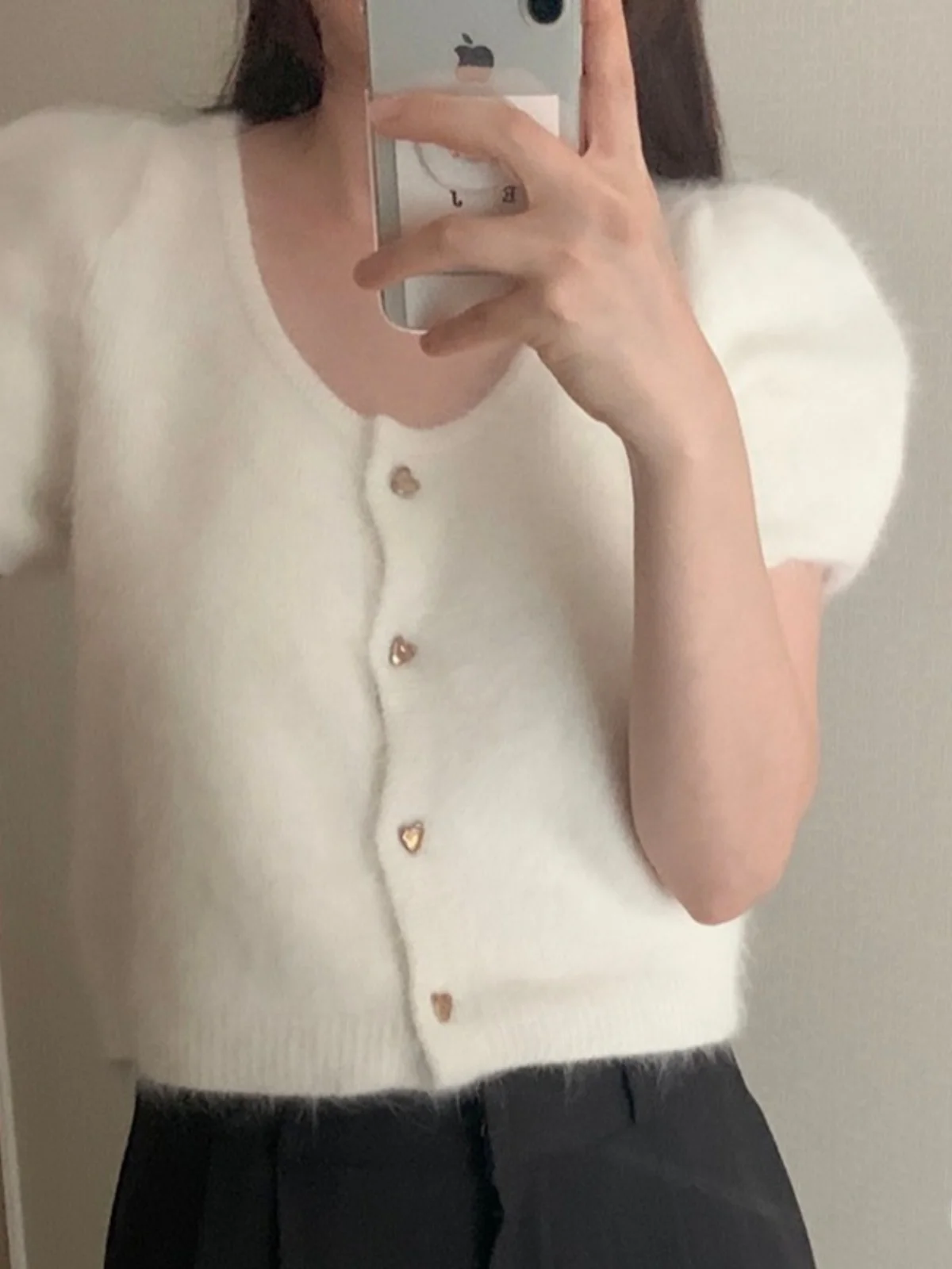 Soft Cozy Bubble Sve Knitted Sweater Women's Chic Agel Button-Up Faux Fur Cardigan Korean Sle Loose Fit ort Sve
Soft Cozy Bubble Sve Knitted Sweater Women's Chic Agel Button-Up Faux Fur Cardigan Korean Sle Loose Fit ort Sve