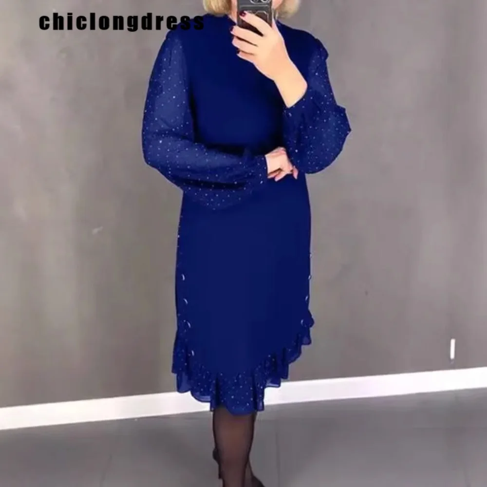 Spring Fashion Chiffon Patchwork Dress Women Elegant OL Solid V-neck Long Sleeved Wavy Ruffle Dress Women
Spring Fashion Chiffon Patchwork Dress Women Elegant OL Solid V-neck Long Sleeved Wavy Ruffle Dress Women