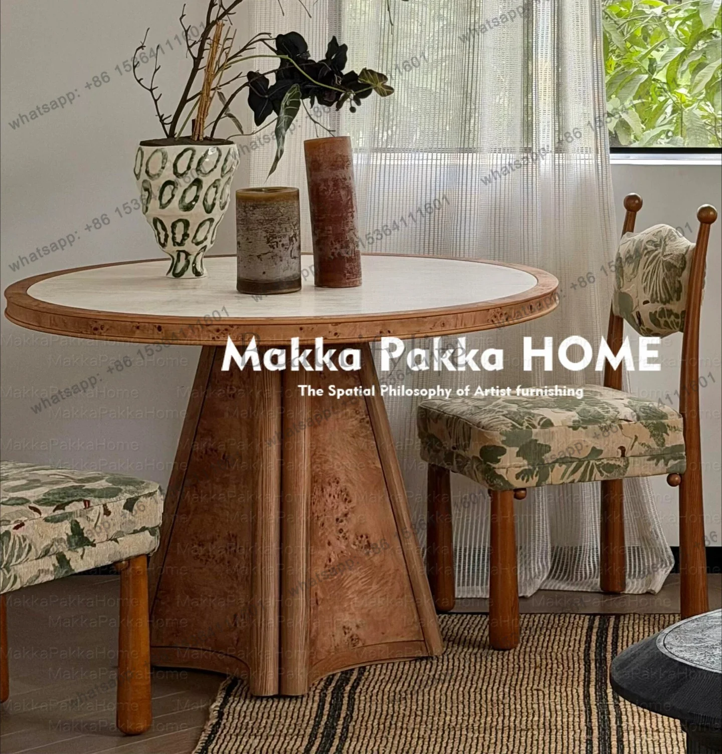 LS French antique tree rum pattern round solid wood dining table wabi sandy wind travertine small apartment art dining table
LS French antique tree rum pattern round solid wood dining table wabi sandy wind travertine small apartment art dining table