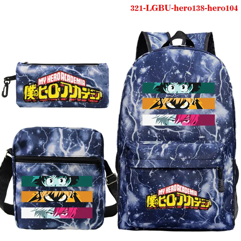 Anime Boku No Hero Academia Backpacks 3Pcs/Set Book Rucksack Boys Girls Schoolbag Canvas Book Mochilas Men Women Daily Knapsack
Anime Boku No Hero Academia Backpacks 3Pcs/Set Book Rucksack Boys Girls Schoolbag Canvas Book Mochilas Men Women Daily Knapsack