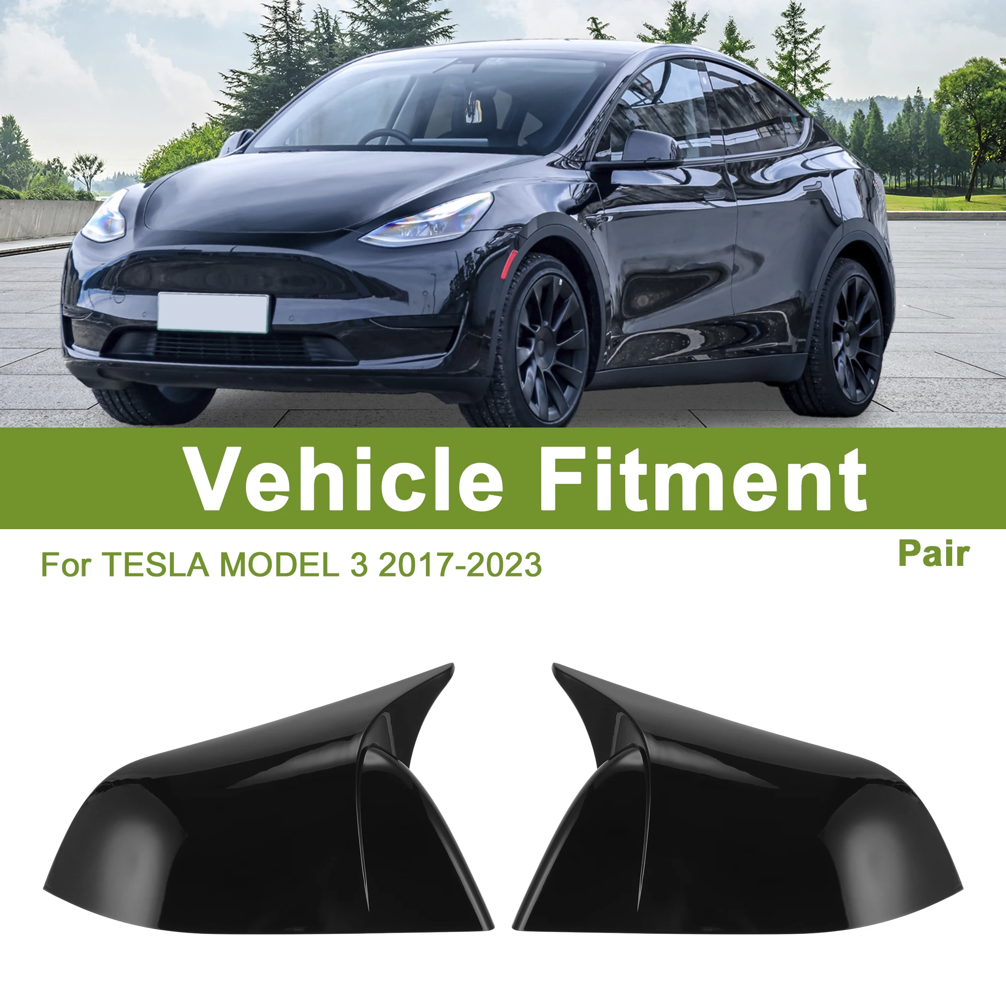 UXCELL 1 пара сменных крышек зеркала, глянцевый черный цвет для TESLA MODEL 3 2017-2023
UXCELL 1 пара сменных крышек зеркала, глянцевый черный цвет для TESLA MODEL 3 2017-2023