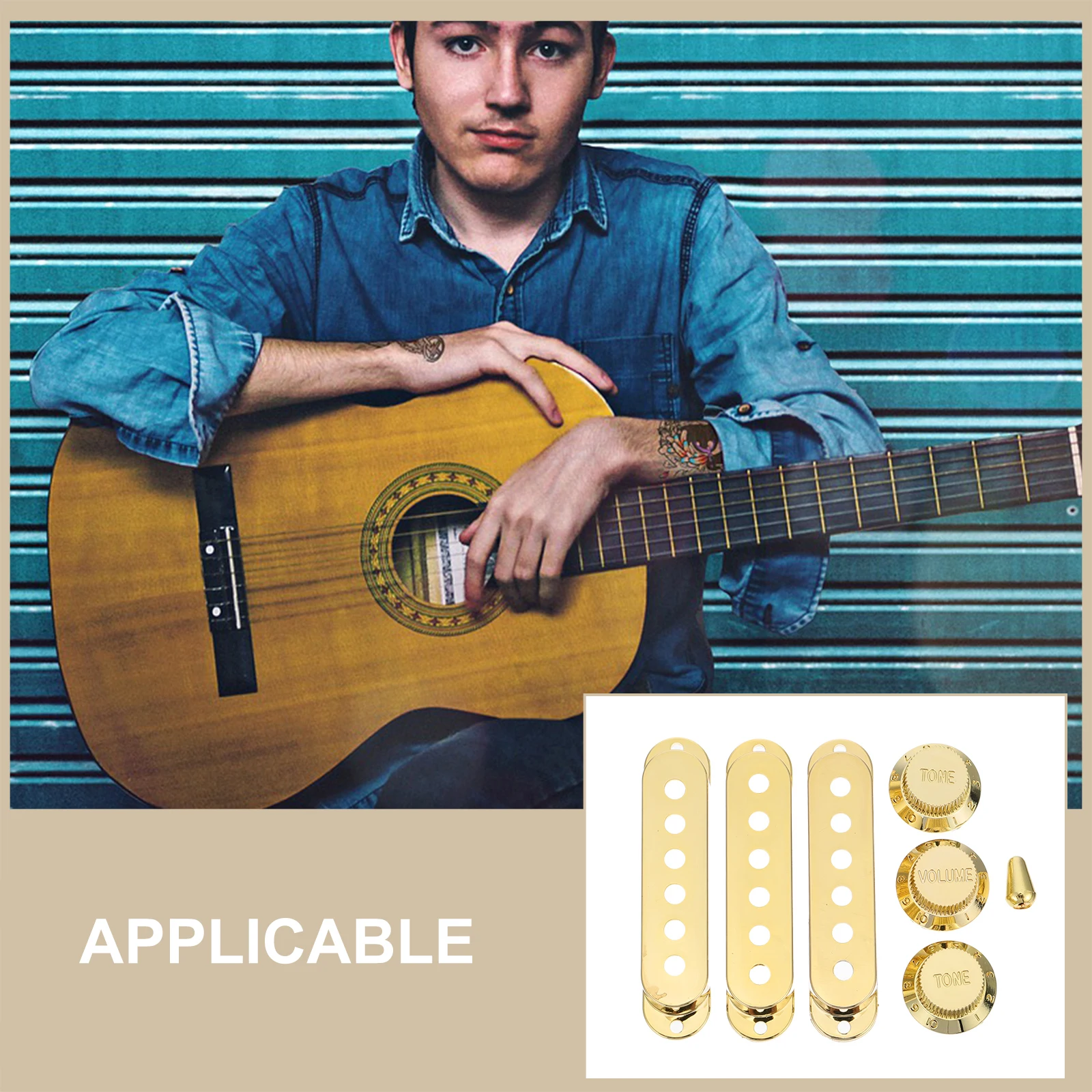 7pcs Durable Plastic Humbucker Pickup Covers Set Golden Vintage Electric Guitar Parts Accessories Classic nament
7pcs Durable Plastic Humbucker Pickup Covers Set Golden Vintage Electric Guitar Parts Accessories Classic nament