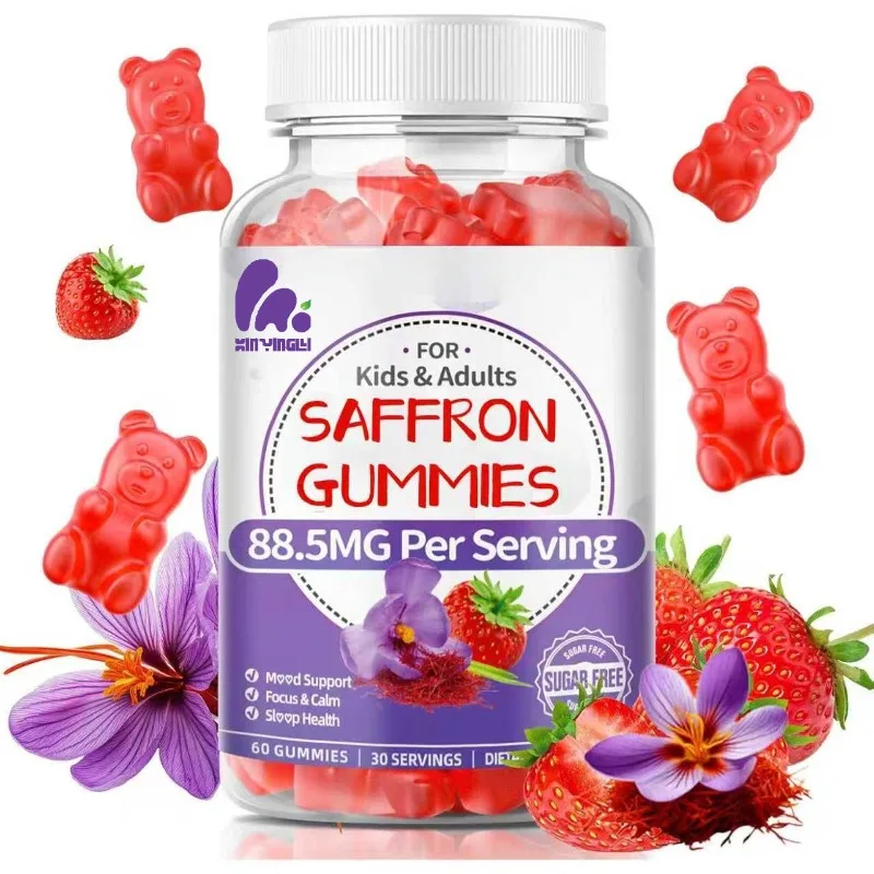 Saffron gummies contain 88.5mg saffron extract, sugar free/non GMO, 60 strawberry flavored capsules
Saffron gummies contain 88.5mg saffron extract, sugar free/non GMO, 60 strawberry flavored capsules