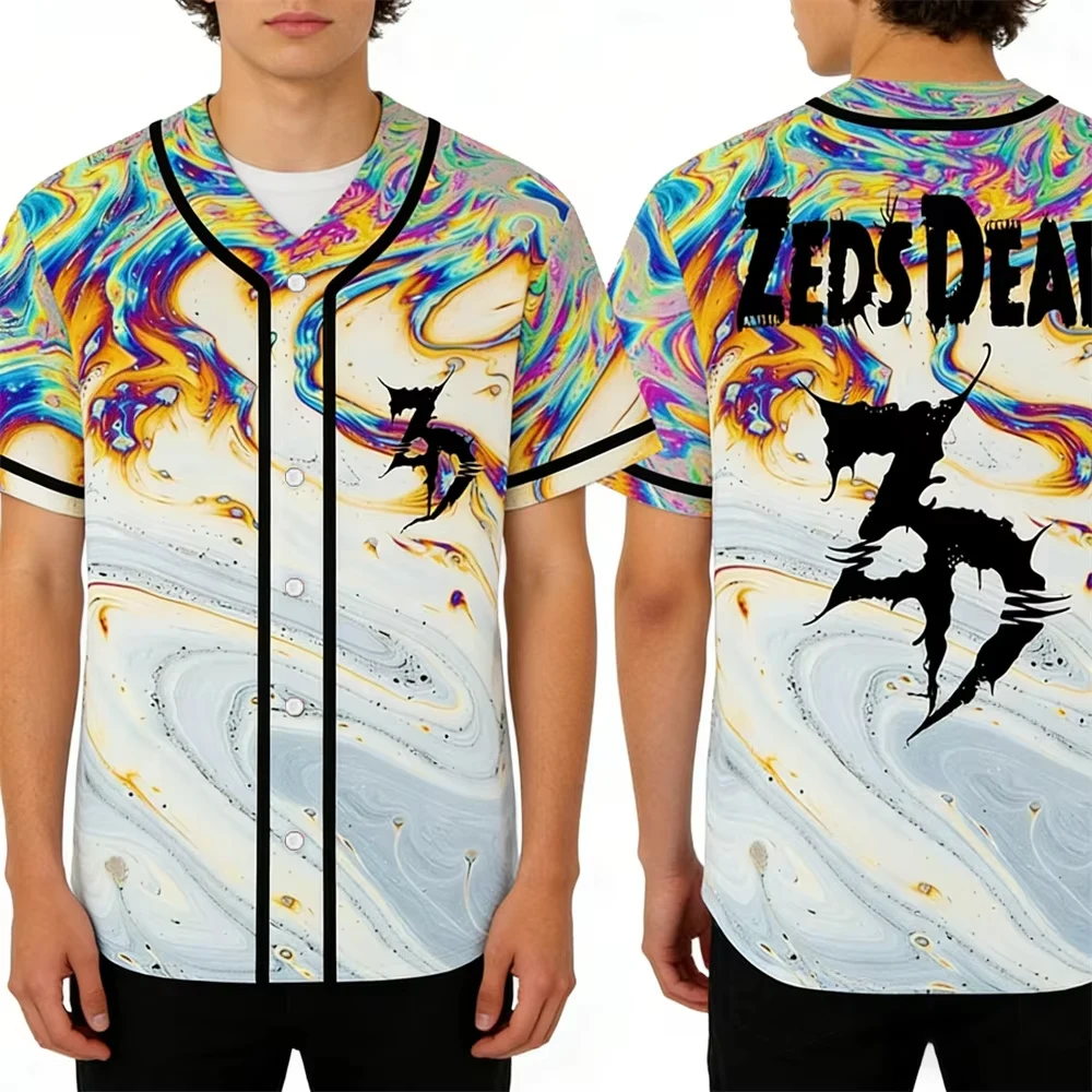 Zeds Dead Acid Trip Baseball Jersey V-Neck Short Sleeve Button-Down Shirts Women Men Streetwear Tops
Zeds Dead Acid Trip Baseball Jersey V-Neck Short Sleeve Button-Down Shirts Women Men Streetwear Tops