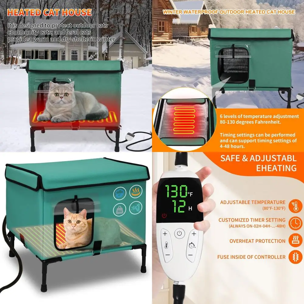 Большой 21-местный кошачий домик с подогревом для дома и улицы с подогревом для нескольких кошек (зеленый)
Большой 21-местный кошачий домик с подогревом для дома и улицы с подогревом для нескольких кошек (зеленый)