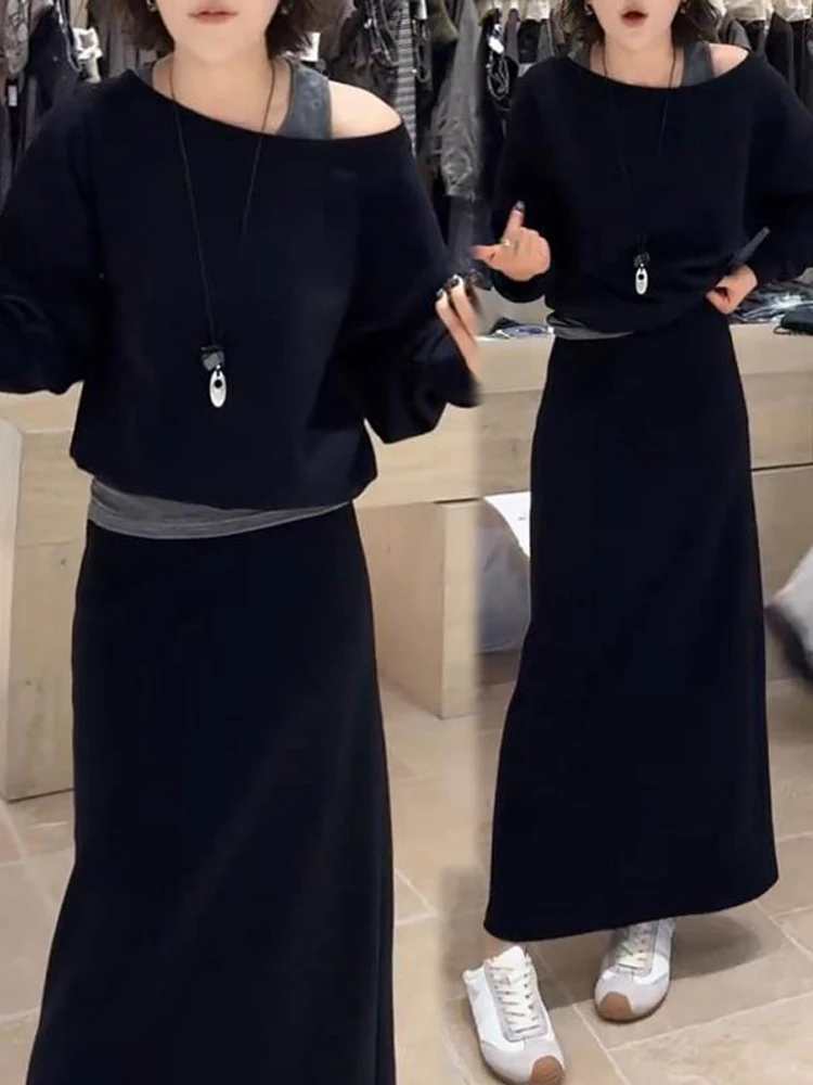 Autumn Casual Women's Long Sve Sweatirt Skirt Set Faionable Two-Piece Outfit Polyester Fiber Breathable Medium Thin
Autumn Casual Women's Long Sve Sweatirt Skirt Set Faionable Two-Piece Outfit Polyester Fiber Breathable Medium Thin