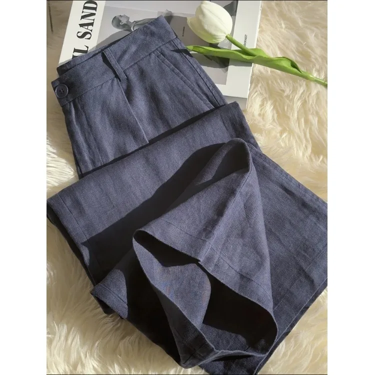 Summer Thin Cotton Linen Casual Pants High Waist Drapey Wide Leg Pants plus Size Slimming Narrow Version Floor Length Pants
Summer Thin Cotton Linen Casual Pants High Waist Drapey Wide Leg Pants plus Size Slimming Narrow Version Floor Length Pants