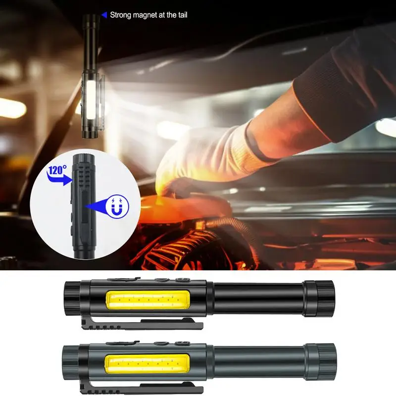 Rechargeable Pocket Flashlights High Lumens Aluminum Alloy Torch Built in clip with strong magnets waterproof outdoor tool 
Rechargeable Pocket Flashlights High Lumens Aluminum Alloy Torch Built in clip with strong magnets waterproof outdoor tool