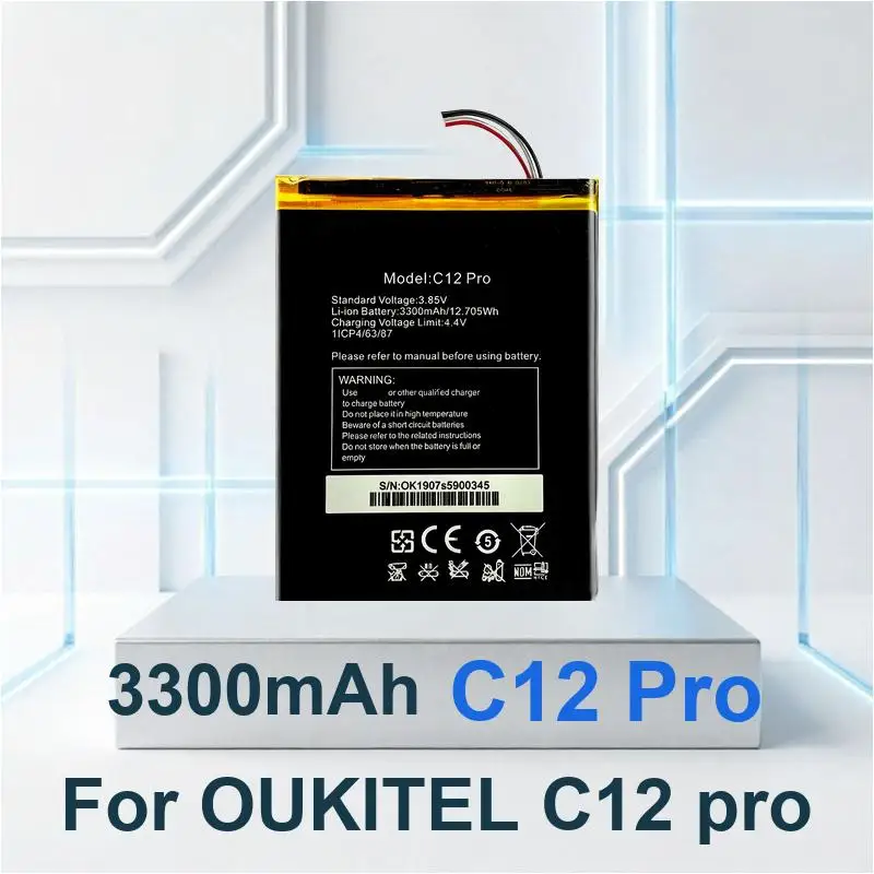 C12 Pro Mobile Phone Battery For OUKITEL C12 pro C12pro 3300mAh High Quality
C12 Pro Mobile Phone Battery For OUKITEL C12 pro C12pro 3300mAh High Quality