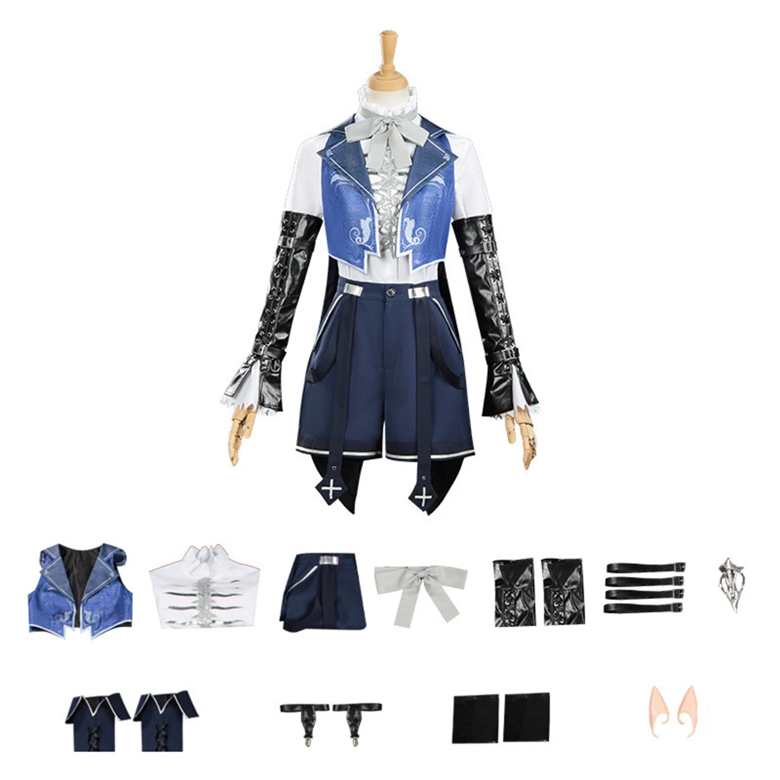 Gavin Cosplay Costume Game Men Demon Uniform Set with Elf Ears Shirt Shorts Set Halloween Carnival Outfit Set
Gavin Cosplay Costume Game Men Demon Uniform Set with Elf Ears Shirt Shorts Set Halloween Carnival Outfit Set