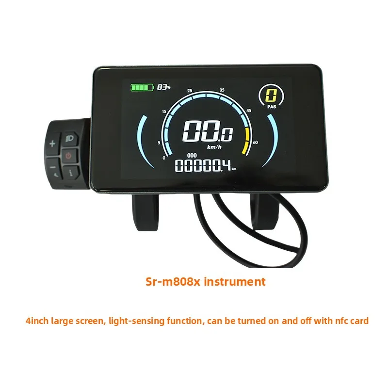 808 4-Inch LCD Display for E-Bike 24V-72V – with Light Sensor & NFC Keyless Start
808 4-Inch LCD Display for E-Bike 24V-72V – with Light Sensor & NFC Keyless Start