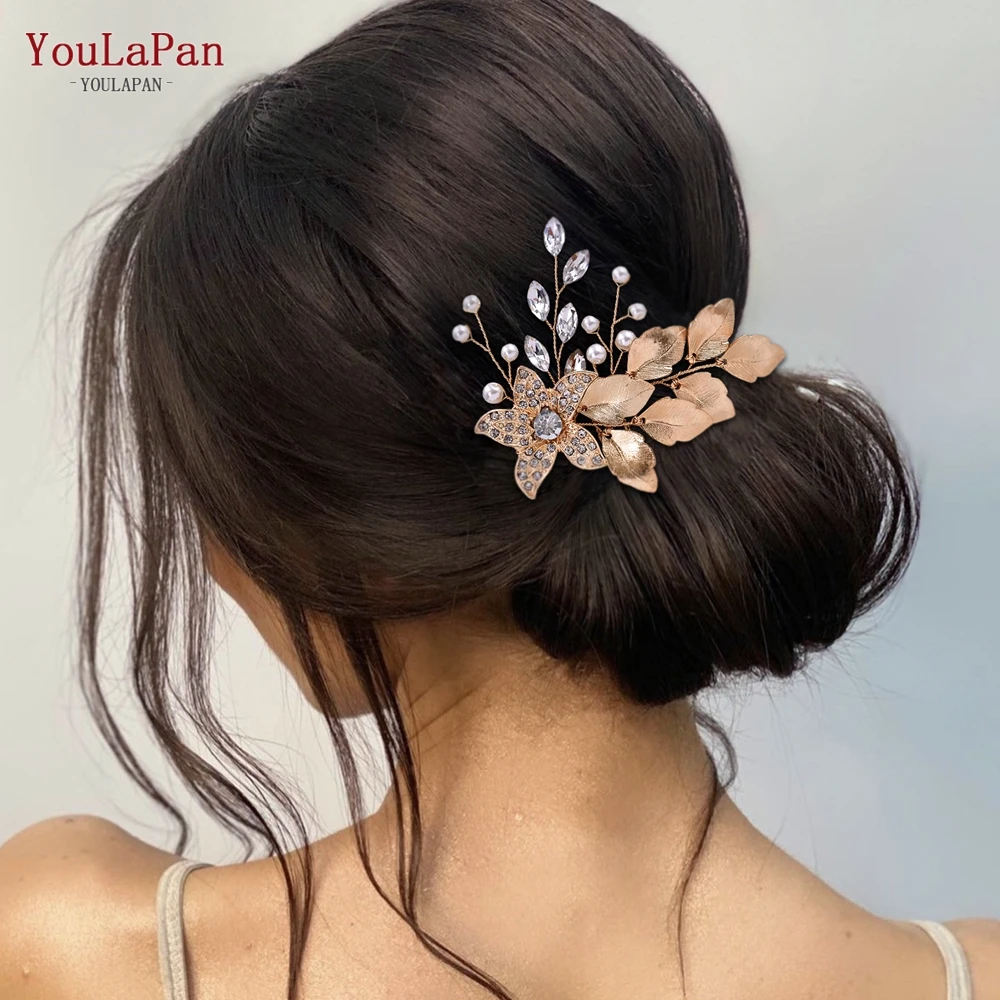 YouLaPan Golden Color Bridal Hair Comb Alloy Leaf Wedding Headdress Handmade Women Hair Clip Accessories Party Headwear HP307
YouLaPan Golden Color Bridal Hair Comb Alloy Leaf Wedding Headdress Handmade Women Hair Clip Accessories Party Headwear HP307