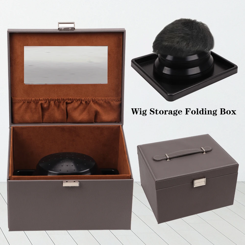 Wig Storage Box 24.5Cm*21Cm*16Cm Wig Travel Box For Wig Storage Magnetic Folding Wig Box With Mirror,Lining, Tray, Wig Stand
Wig Storage Box 24.5Cm*21Cm*16Cm Wig Travel Box For Wig Storage Magnetic Folding Wig Box With Mirror,Lining, Tray, Wig Stand