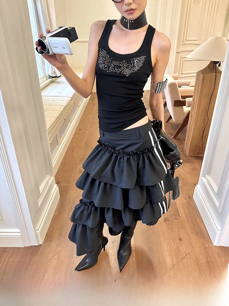 Bla Asymmetrical Stripes Color Blo Design f Skirt Women's Cake Sle Pleated Skirt Girl's Faion mid Waist Belt
Bla Asymmetrical Stripes Color Blo Design f Skirt Women's Cake Sle Pleated Skirt Girl's Faion mid Waist Belt