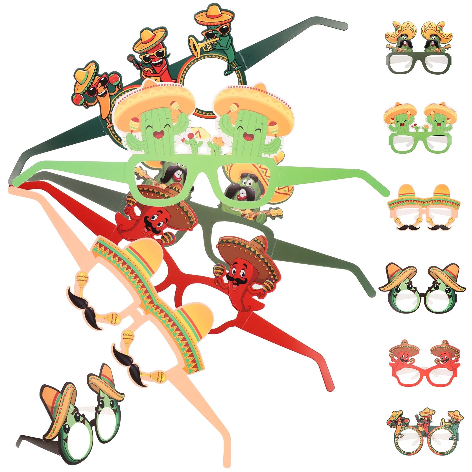 12 Pcs Paper Glasses Mexican Theme Fiesta Funny Eyewear Props Adult Costume Supplies Everyday Wear Photo Booth
12 Pcs Paper Glasses Mexican Theme Fiesta Funny Eyewear Props Adult Costume Supplies Everyday Wear Photo Booth