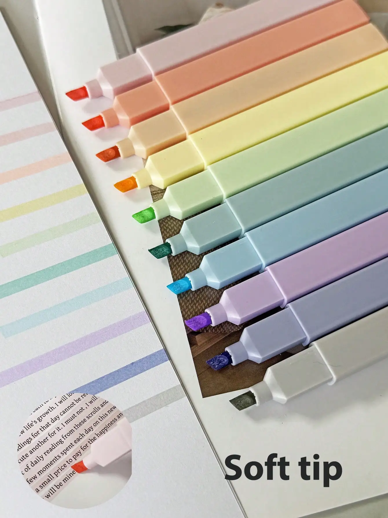 Pastel & Earthy Vintage Highlighters, Soft Chisel Tip, No Bleed – Journaling, School & Office Supplies
Pastel & Earthy Vintage Highlighters, Soft Chisel Tip, No Bleed – Journaling, School & Office Supplies