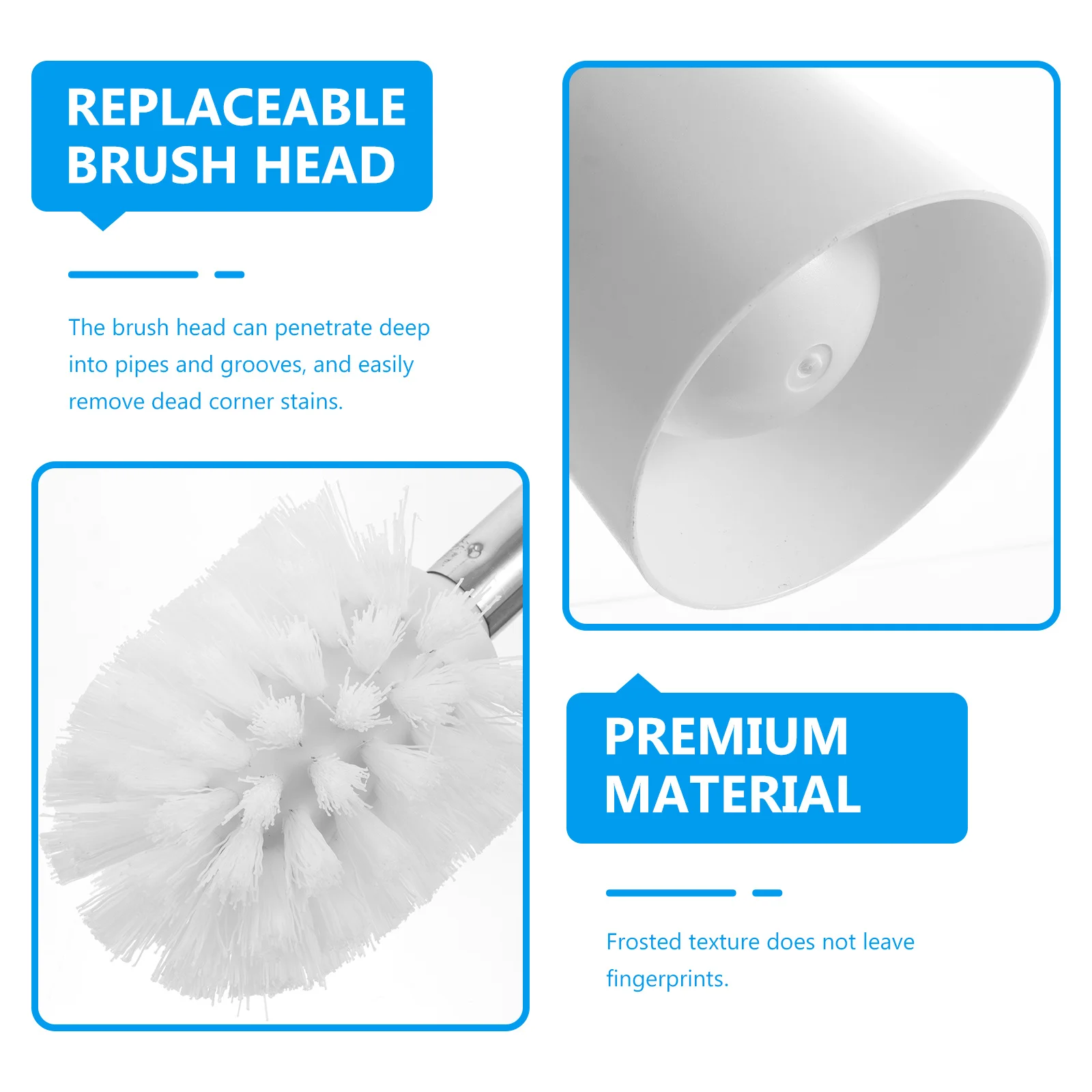 Toilet Bowl Brush Stainless Steel Handle Replaceable Head Deep Cleaning Long Handle Scrubber For Bathroom Pipes Tiles
Toilet Bowl Brush Stainless Steel Handle Replaceable Head Deep Cleaning Long Handle Scrubber For Bathroom Pipes Tiles