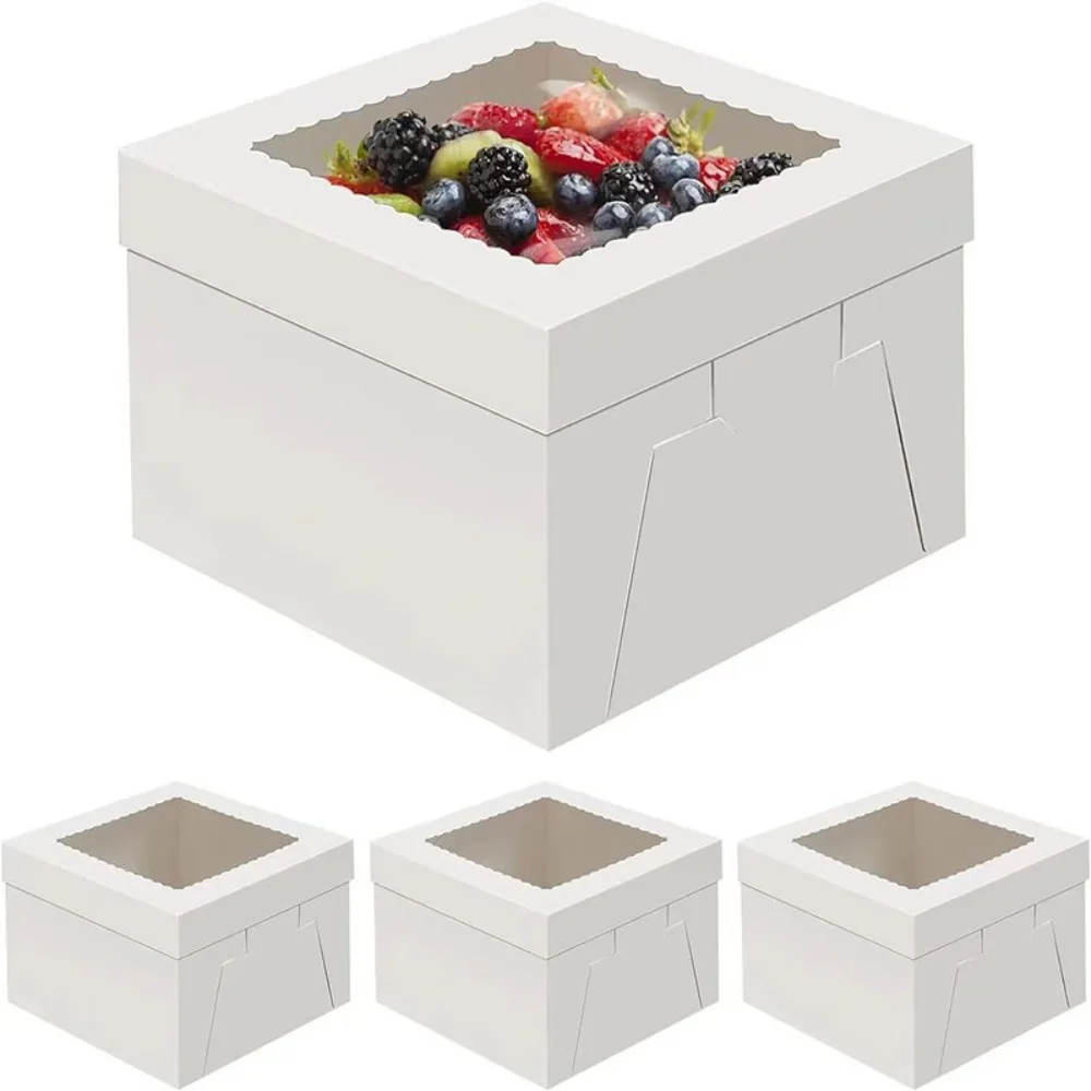 5pcs Creative Square Cake Boxes Large Cardboard Birthday Cake Packaging Box White Fold Wedding Pastry Box Baking Supplies
5pcs Creative Square Cake Boxes Large Cardboard Birthday Cake Packaging Box White Fold Wedding Pastry Box Baking Supplies