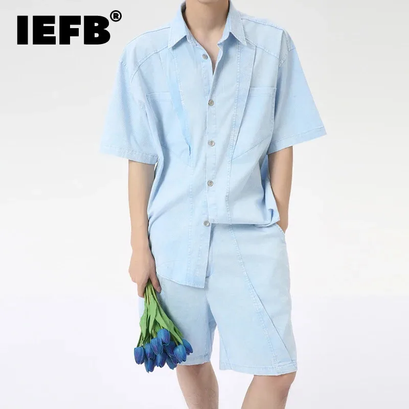IEFB Simple Men's Shorts Set Loose Lapel Pockets Tops Solid Color Straight Wide Leg Male Casual Shorts New Summer 2024 9C6257
IEFB Simple Men's Shorts Set Loose Lapel Pockets Tops Solid Color Straight Wide Leg Male Casual Shorts New Summer 2024 9C6257